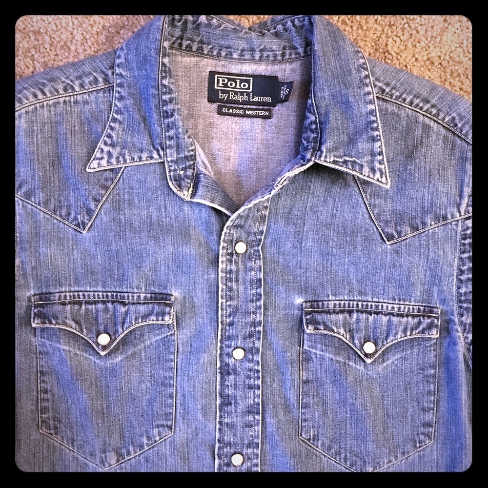 VINTAGE POLO CLASSIC WESTERN DENIM SHIRT